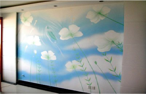 鹤壁画墙绘怎么画好白云的蓬松感？