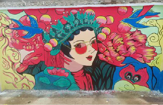 鹤壁墙体彩绘-网红墙