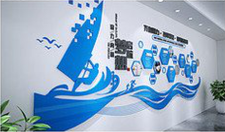 鹤壁海浪主题文化墙如何设计？