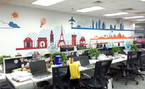 鹤壁教你设计办公室墙绘的方法。